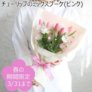 チューリップのミックスブーケ(ピンク)【花】【年間ギフト】