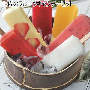 久保田食品 土佐のフルーツキャンデーセット アイスキャンデー12本(80ml/各2本)四万十ぶしゅかん・すもも・やまもも・苺とミルク・柚子・苺【ふるさとの味・中四国】