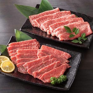 旬とごちそうコース「銘柄牛 肉づくし」　山形県産 山形牛すきやき用食べ比べセット(かたロース、もも) 600g