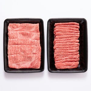 旬とごちそうコース「銘柄牛 肉づくし」　山形県産 米沢牛すきやき用食べ比べセット(かたロース、もも) 600g