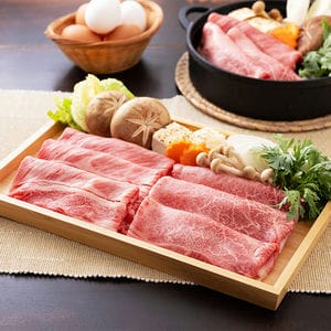 旬とごちそうコース「銘柄牛 肉づくし」　滋賀県産 近江牛すきやき用食べ比べセット(かたロース、かた) 600g