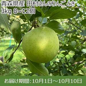 青森県産 田村さんのりんご とき 3kg 8~12個【限定30点】【お届け期間：10月1日〜10月10日】【お買い得セール9月】