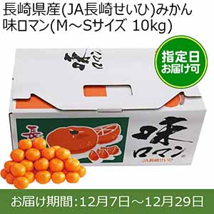 長崎県産(JA長崎せいひ)みかん 味ロマン(M〜Sサイズ 10kg) 糖度12度 指定日お届け可【限定100点】【お届け期間:12月7日〜12月29日】【おいしいお取り寄せ】