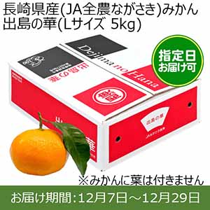 長崎県産(JA全農ながさき)みかん 出島の華(Lサイズ 5kg) 糖度14度 指定日お届け可【限定100点】【お届け期間:12月7日〜12月29日】【おいしいお取り寄せ】