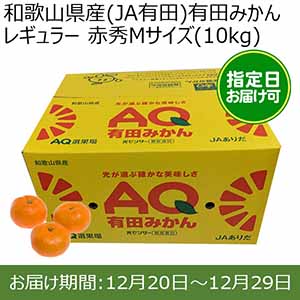 和歌山県産(JA有田)有田みかん レギュラー 赤秀Mサイズ(10kg)指定日お届け可【限定100点】【おいしいお取り寄せ】