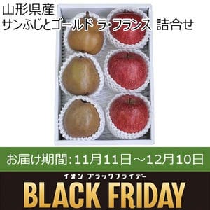 山形県産 サンふじとゴールド ラ・フランス 詰合せ【限定300点】【お届け期間：11月11日〜12月10日】【ブラックフライデー】