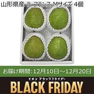 山形県産 ラ・フランス Mサイズ 4個【限定300点】【お届け期間：12月10日〜12月20日】【ブラックフライデー】