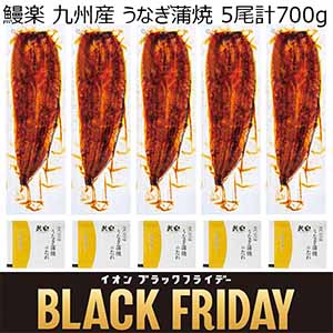 鰻楽 九州産 うなぎ蒲焼 5尾計700g【限定100点】【ブラックフライデー】