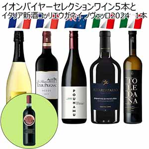 イオンバイヤーセレクションワイン5本とイタリア新酒コッリエウガネイ ノヴェッロ2024 1本(各750ml)【おいしいお取り寄せ】