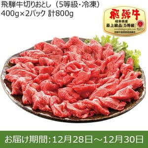 岐阜県産 飛騨牛切りおとし(5等級・冷凍)400g×2パック 計800g 【限定100点】【お届け期間：12/28(土)〜12/30(月)】【年末年始ごちそう特集】【ふるさとの味・東海】