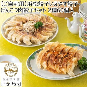 生餃子工房いえやす 【ご自宅用】浜松餃子いえやす餃子・げんこつ肉餃子セット 2種60個入【お届け期間：2月19日〜3月6日】【BUZZTTO SALE2月】