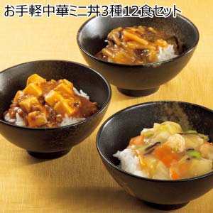 お手軽中華ミニ丼3種12食セット(お届け期間：8/26〜8/31）【夏の贈りもの・お中元】