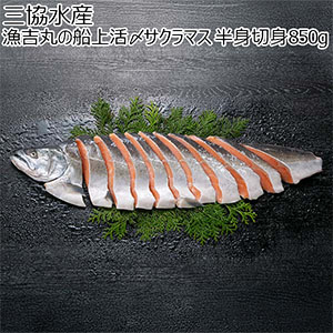 三協水産 漁吉丸の船上活〆サクラマス 半身切身850g【おいしいお取り寄せ】