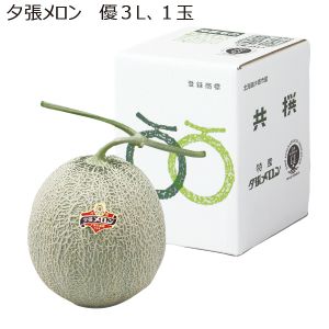 北海道産 夕張メロン 優 3Lサイズ 1玉 【お届け期間:6/1(日)〜8/13(水)】【MK】