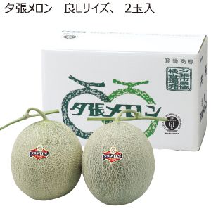 北海道産 夕張メロン 良 Lサイズ 2玉入 【お届け期間:6/1(日)〜8/13(水)】【MK】