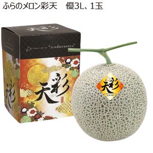 北海道産 ふらのメロン彩天 優 3Lサイズ 1玉 【お届け期間:7/10(木)〜9/30(火)】【MK】
