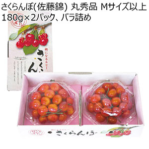 山形県産 さくらんぼ(佐藤錦) 丸秀品 Mサイズ以上 180g×2パックバラ詰め 【限定300点】【お届け期間:6/2(月)〜7/1(火)】【MK】