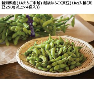 新潟県産(JAえちご中越) 越後はちこく茶豆(1kg入箱(茶豆250g以上×4袋入))【限定50点】【お届け期間:7月20日〜8月25日】【KN】