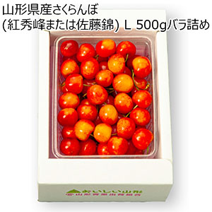 山形県産さくらんぼ(紅秀峰または佐藤錦)  L 500gバラ詰め【お届け期間:6月1日〜7月20日】【KN】