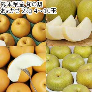 熊本県産 旬の梨 おまかせ 2kg 4〜10玉【お届け期間：8月12日〜9月30日】【サマーセール】