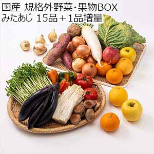 国産 規格外野菜・果物BOX みたあじ 15品＋1品増量【限定200点】【お届け期間：8月9日〜8月10日】【超！ナツ夏祭り】