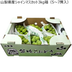 山梨県産 シャインマスカット 3kg箱(5〜7房入)【CB】