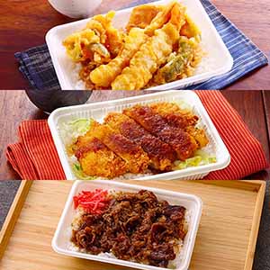 お手軽丼 3種セットA(天丼、ソースカツ丼、カルビ焼肉丼)(L7627)【サクワ】