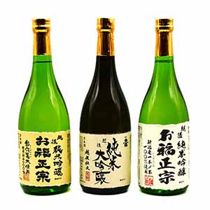 おうちに居ながら蔵巡り倶楽部 日本酒12ヵ月コース お福3本セット(越淡麗 純米吟醸、五百万石 純米大吟醸、一本〆 純米吟醸)