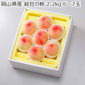 岡山県産 総社の桃 2.2kg 6〜7玉【お届け期間：9月11日〜9月15日】【敬老の日】
