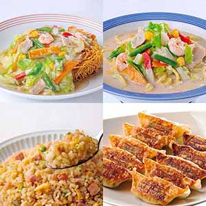 リンガーハット4種セット(長崎ちゃんぽん、皿うどん、チャーハン、ぎょうざ)(L7764)【サクワ】