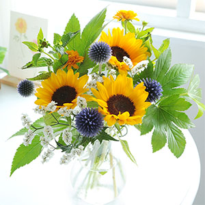 おうちで楽しむブーケの定期便 S　竹中庭園緑化 おうちで楽しむブーケの定期便 S 7月