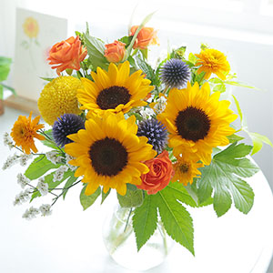 おうちで楽しむブーケの定期便 M 竹中庭園緑化 おうちで楽しむブーケの定期便 M 7月