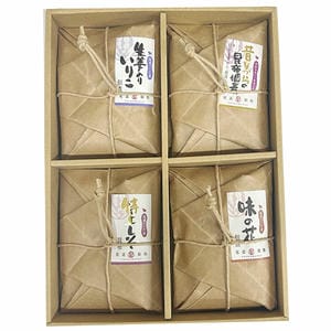 広島県尾道市 小さな油紙佃煮4品セット 昔ながらの昆布佃煮160g×1、特上しそ昆布160g×1、生姜入りいりこ100g×1、味の花100g×1【NN】
