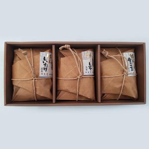 広島県尾道市 小さな油紙佃煮詰合 特上3品セット特上しそ昆布160g×1、特上金ごま昆布160g×1、特上しいたけ昆布160g×1【NN】