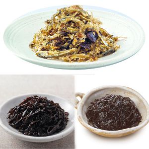 広島県尾道市 尾道佃松手土産佃煮セット 特上しそ昆布60g×1、子もち昆布60g×1、いりこぶし50g×1【NN】