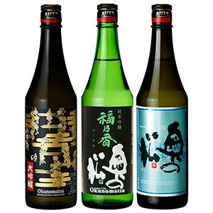おうちに居ながら蔵巡り倶楽部 日本酒12ヵ月コース 奥の松酒造 奥の松3本セット(大吟醸 さくらラベル、純米吟醸 福乃香、あだたら吟醸原酒)