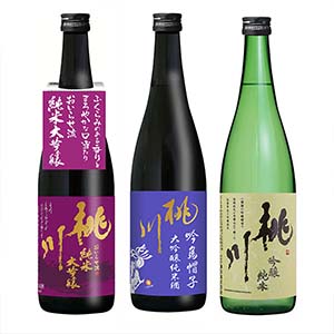 おうちに居ながら蔵巡り倶楽部 日本酒12ヵ月コース 桃川3本セット(おいらせ流純米大吟醸、吟鳥帽子 大吟醸純米酒、吟醸純米)