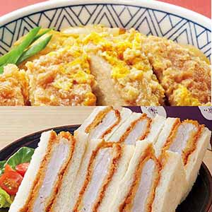 銀座梅林 カツ丼の具・ロースカツサンドセット(L7809)【サクワ】