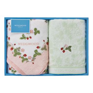 西川 ウェッジウッド ワイルド ストロベリー タオルセット[F2]【贈りものカタログ】