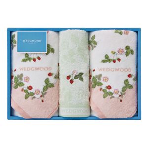 西川 ウェッジウッド ワイルド ストロベリー タオルセット[F2W1]【贈りものカタログ】