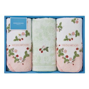 西川 ウェッジウッド ワイルド ストロベリー タオルセット[F3]【贈りものカタログ】