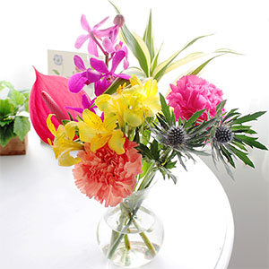 おうちで楽しむブーケの定期便 S　竹中庭園緑化 おうちで楽しむブーケの定期便 S 8月