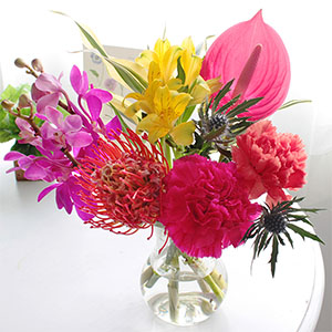 おうちで楽しむブーケの定期便 M 竹中庭園緑化 おうちで楽しむブーケの定期便 M 8月