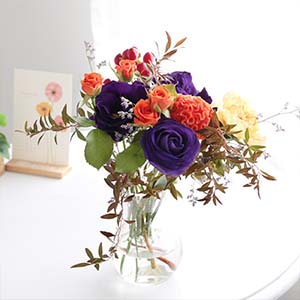 おうちで楽しむブーケの定期便 S　竹中庭園緑化 おうちで楽しむブーケの定期便 S 10月