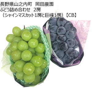 鳥取県産(JA鳥取中央)ぶどう(シャインマスカット)化粧箱2kg3房