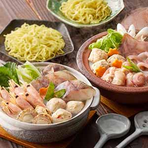 鶏白湯鍋＆海鮮ちゃんこ鍋 食べ比べセット 各2人前(L7894)【サクワ】【直送】