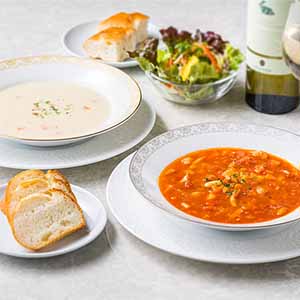 ラ・ロシェル監修 クリームスープとミネストローネスープの2種セット(L7934)【サクワ】【直送】