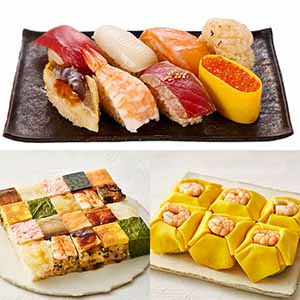 京樽 おすし3種(にぎり寿司、上方鮨、姫茶きん鮨)セット【お届け期間：12月26日〜12月30日】(L7910)【年末年始ごちそう特集】【サクワ】