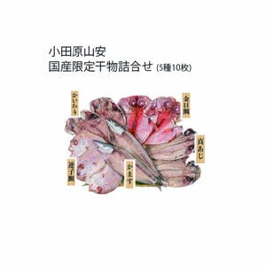 山安 小田原山安 国産限定干物詰合せ(5種10枚)(金目鯛開き150g×2、真あじ開き、連子鯛開き、かいわり開き 各120g×2、かます開き80g×2)【冬の贈りもの・お歳暮】【MK】