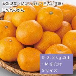 愛媛県産(JAにしうわ・日の丸共選) 日の丸みかん 計2.8kg以上・SまたはMサイズ(緑○)【お届け期間:11月21日〜12月28日】【旬鮮便】【NN】